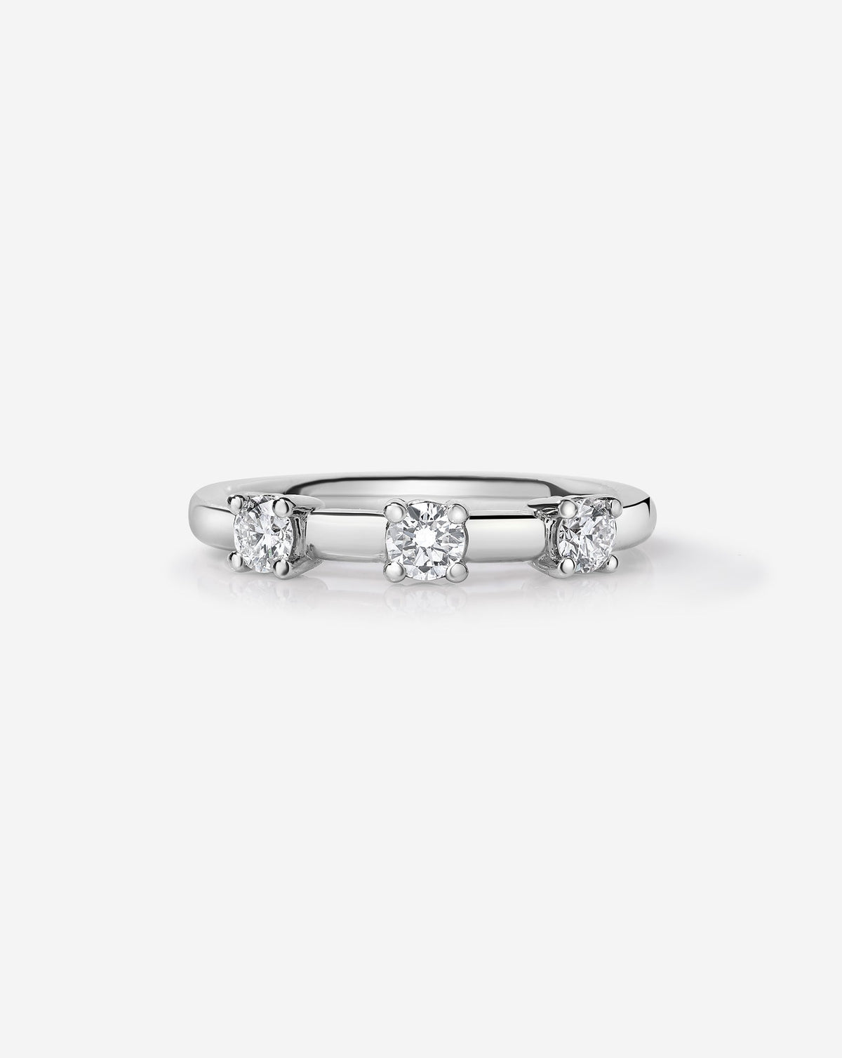 TCW Round Half Eternity Lab Grown Diamond Wedding Band