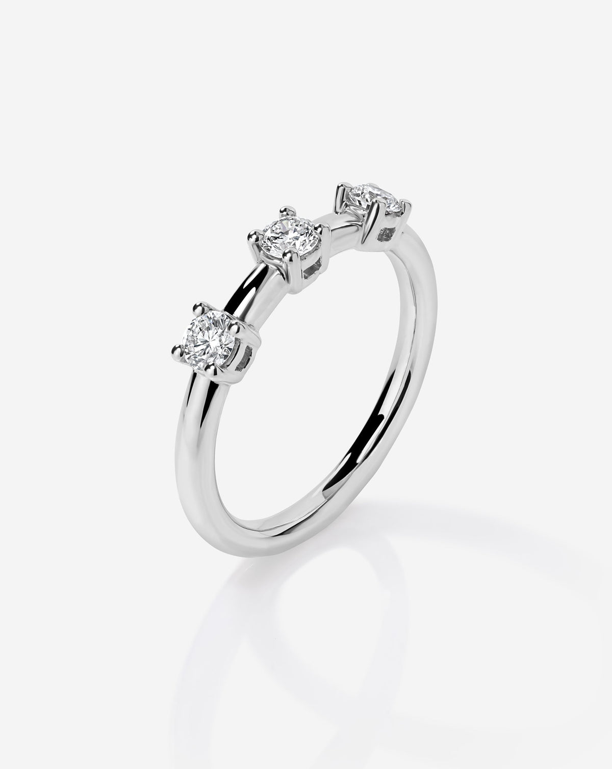 TCW Round Half Eternity Lab Grown Diamond Wedding Band