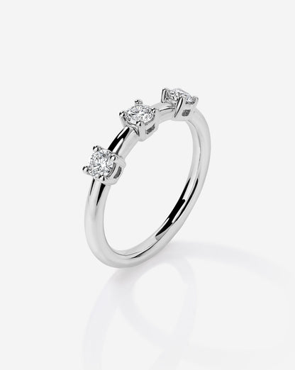 TCW Round Half Eternity Lab Grown Diamond Wedding Band