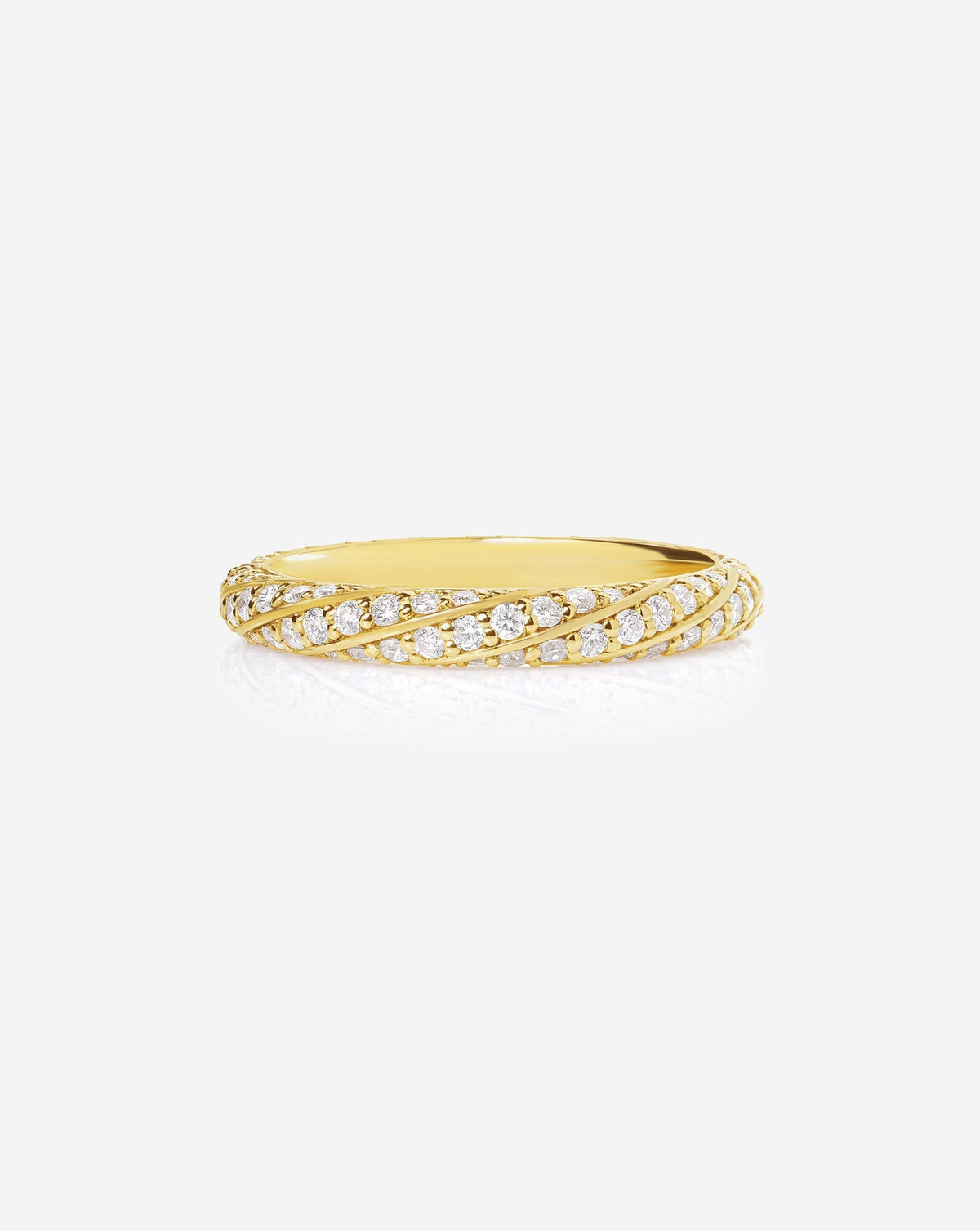 TCW Round Half Eternity Lab Grown Diamond Wedding Band