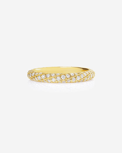 TCW Round Half Eternity Lab Grown Diamond Wedding Band