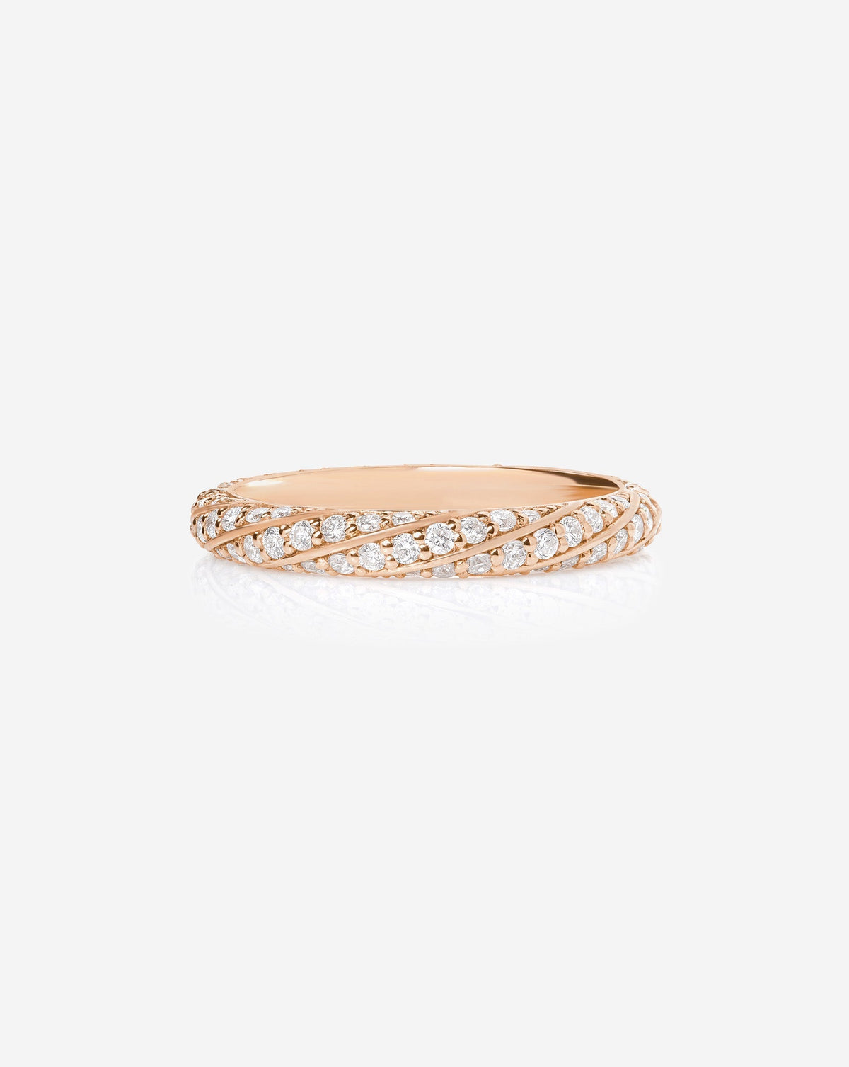 TCW Round Half Eternity Lab Grown Diamond Wedding Band