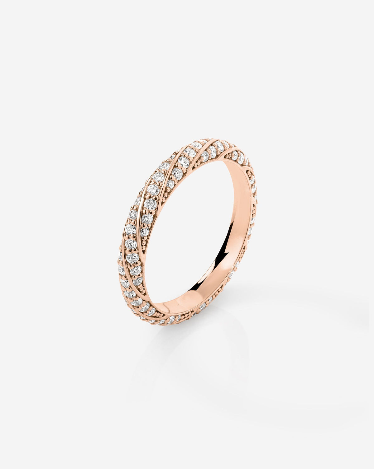 TCW Round Half Eternity Lab Grown Diamond Wedding Band