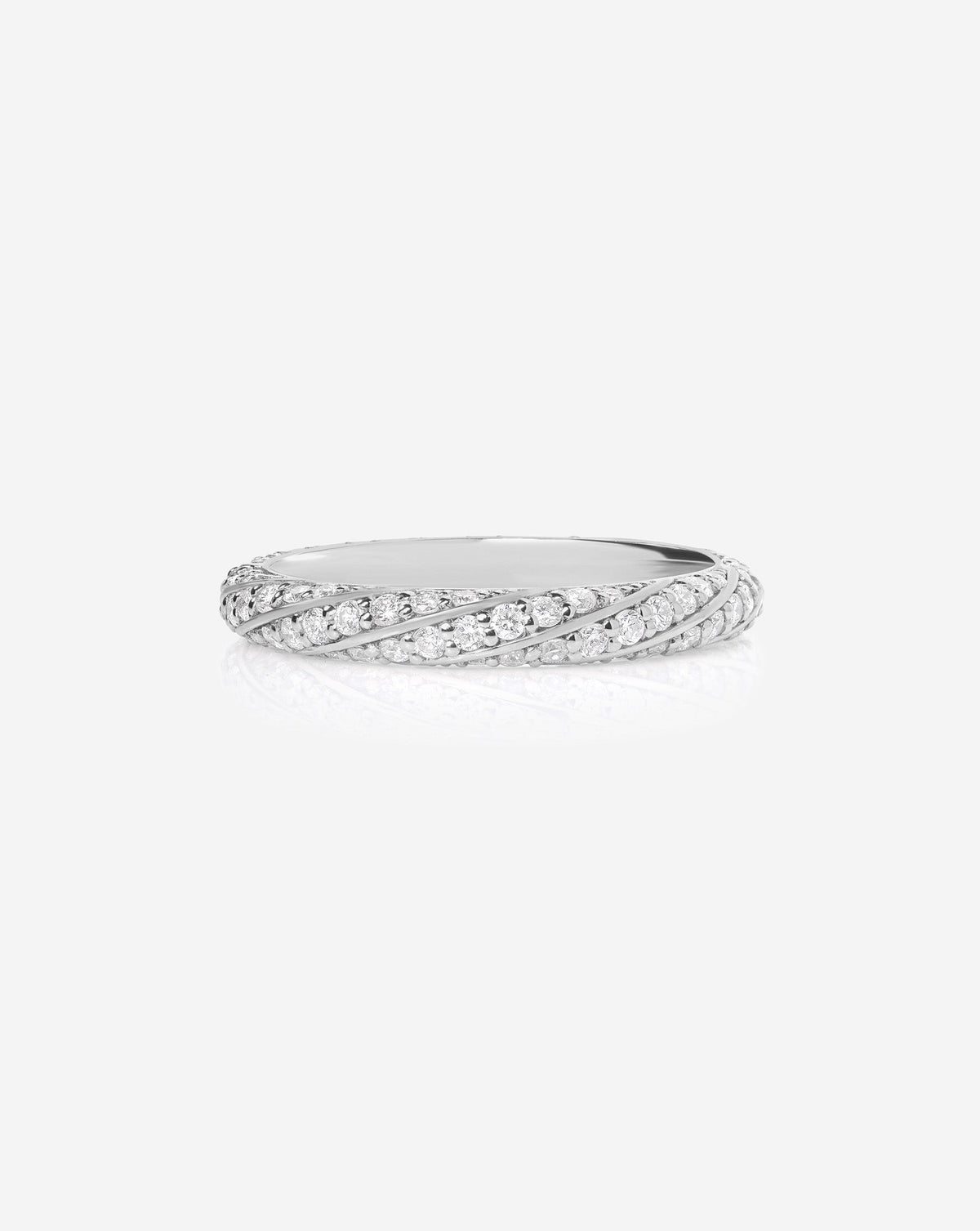 TCW Round Half Eternity Lab Grown Diamond Wedding Band