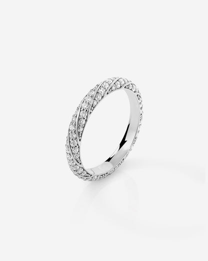 TCW Round Half Eternity Lab Grown Diamond Wedding Band
