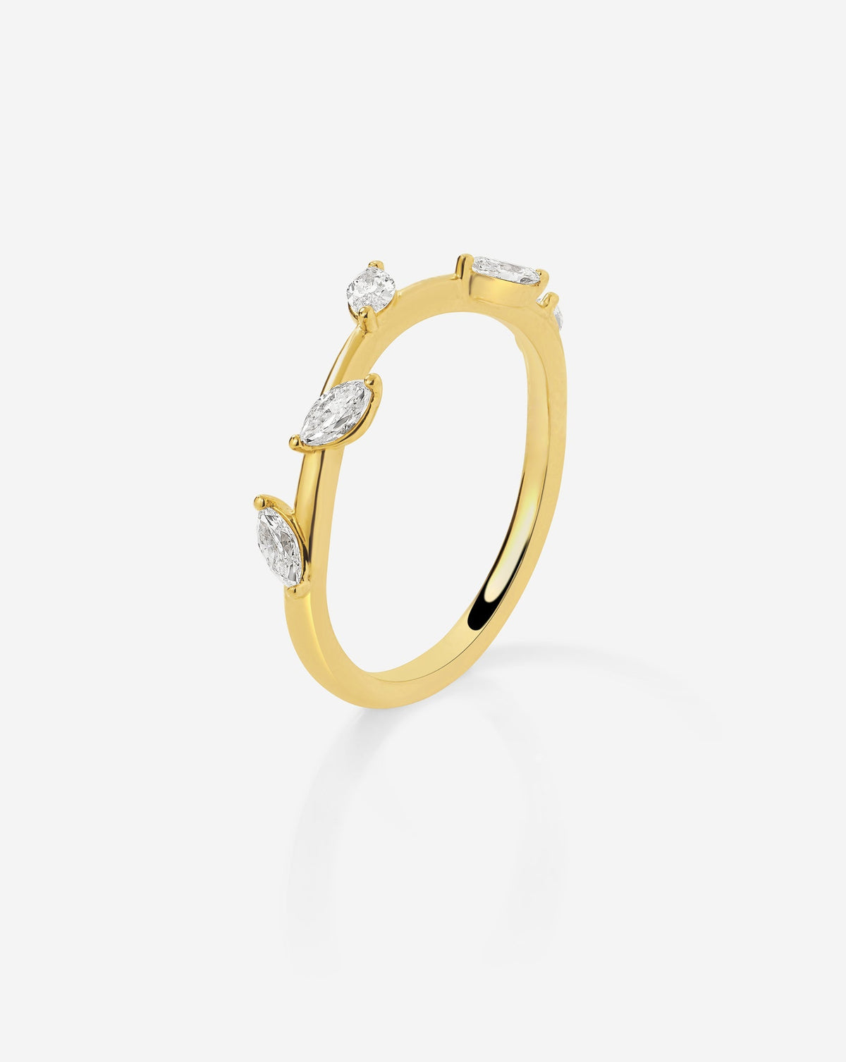 TCW Round Half Eternity Lab Grown Diamond Wedding Band