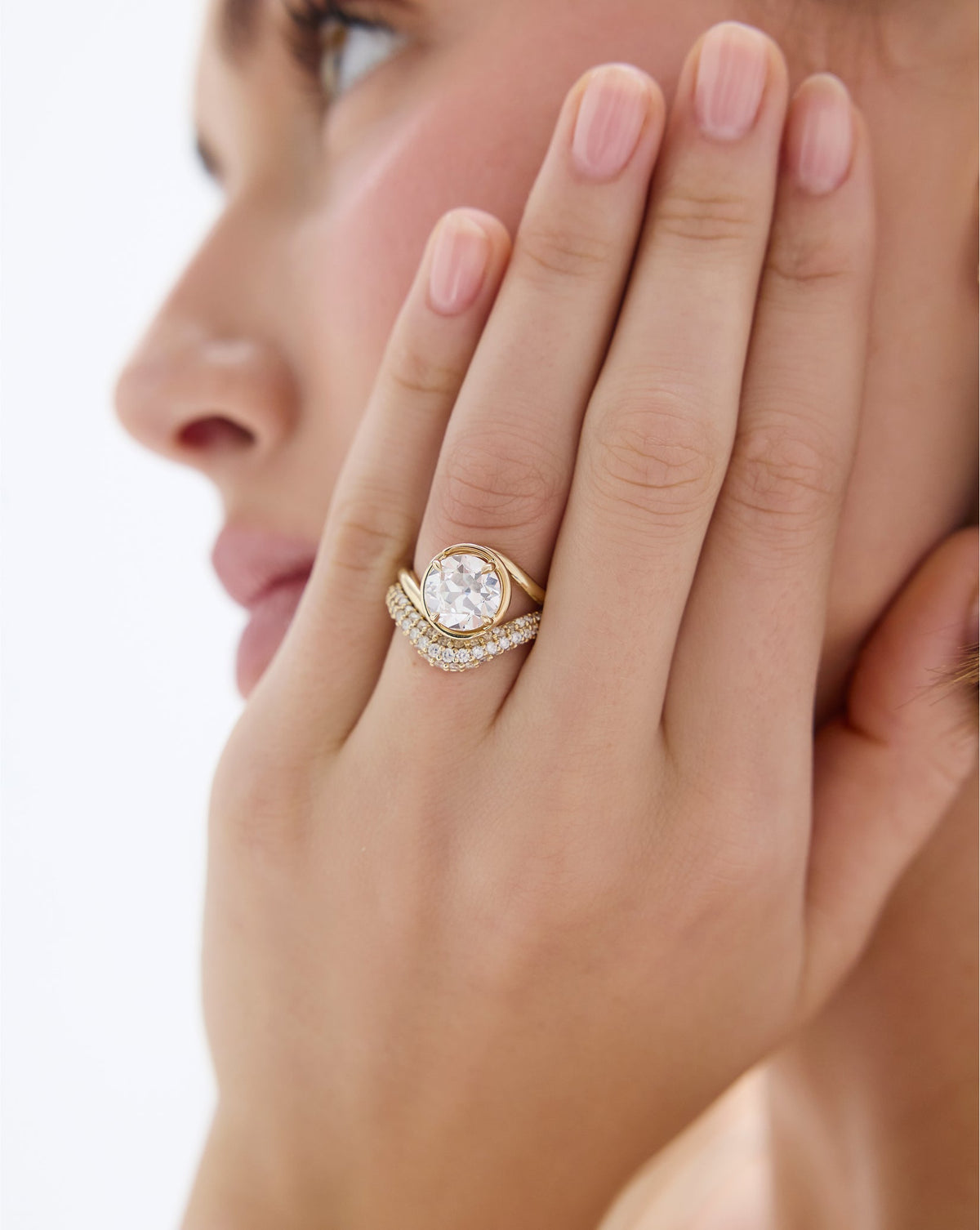 TCW Round Half Eternity Lab Grown Diamond Wedding Band