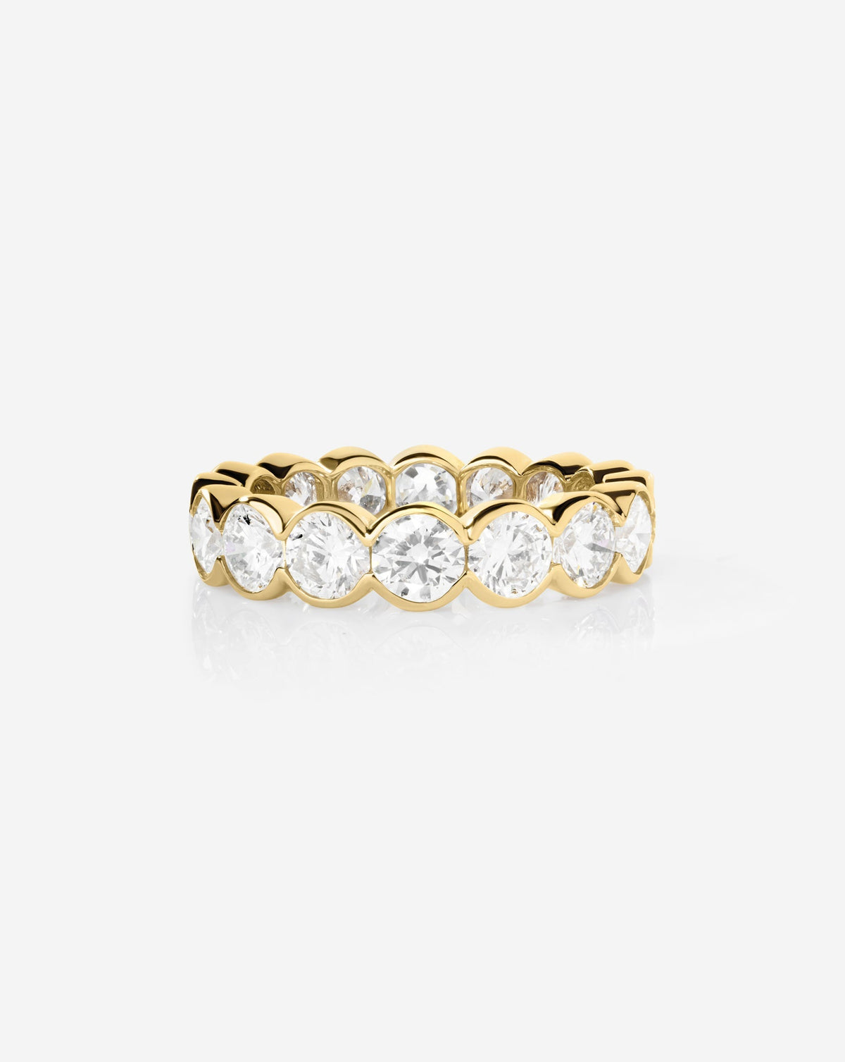 TCW Round Half Eternity Lab Grown Diamond Wedding Band