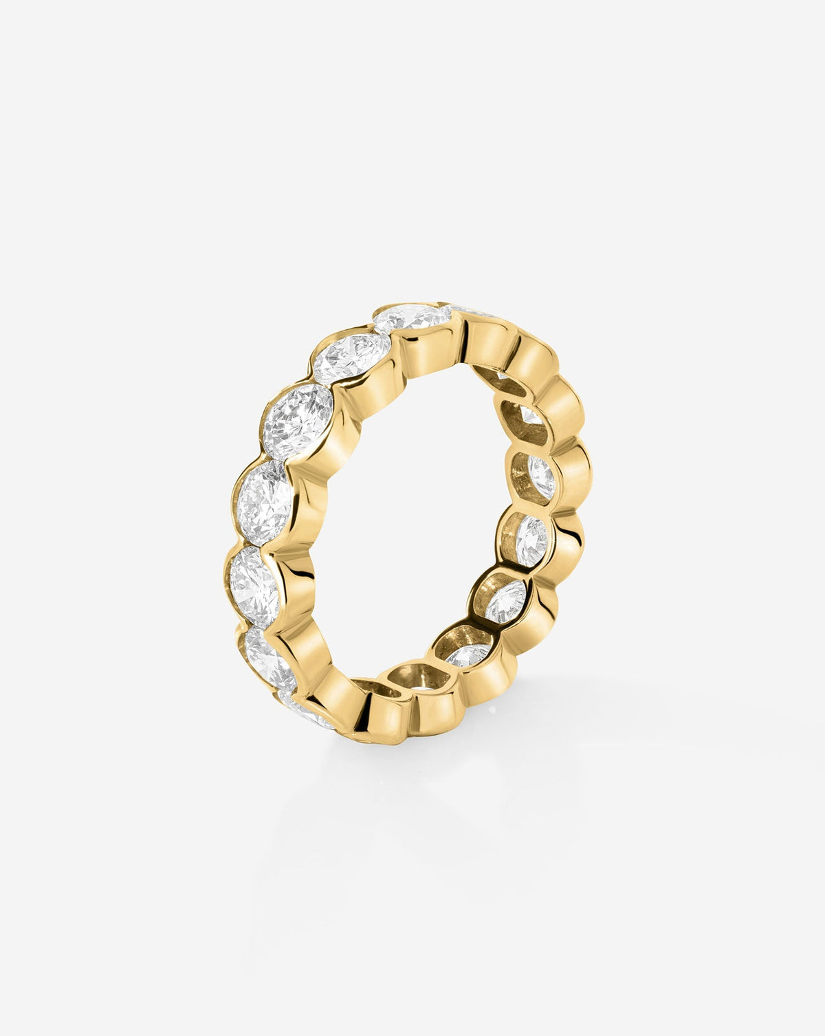 TCW Round Half Eternity Lab Grown Diamond Wedding Band