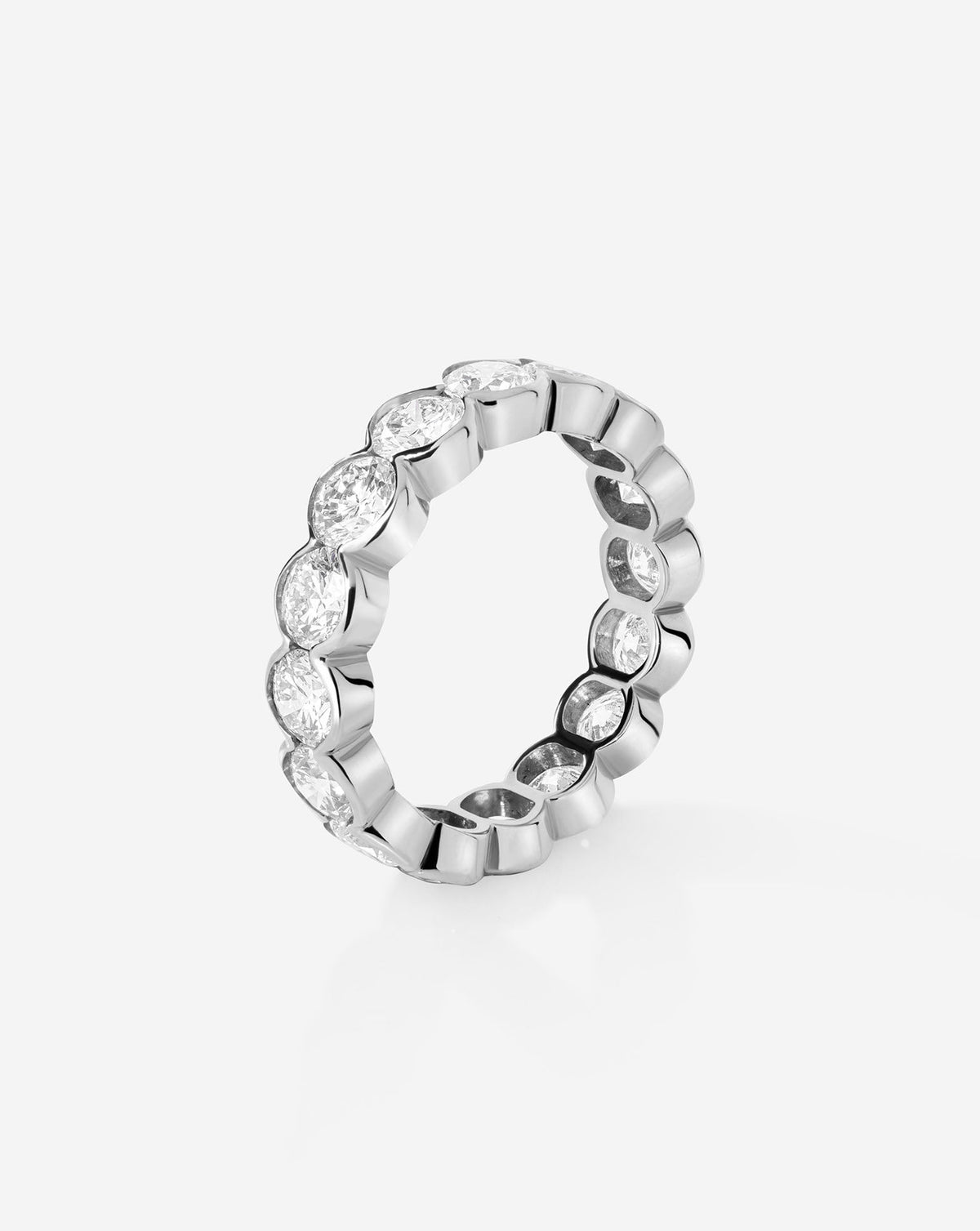 TCW Round Half Eternity Lab Grown Diamond Wedding Band