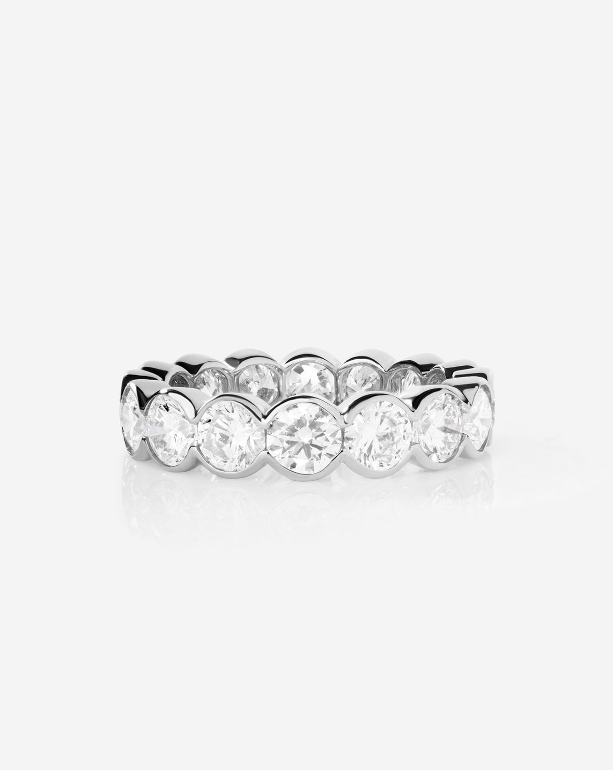 TCW Round Half Eternity Lab Grown Diamond Wedding Band