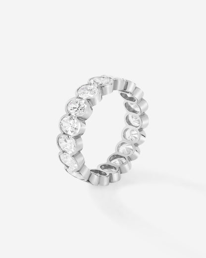 TCW Round Half Eternity Lab Grown Diamond Wedding Band