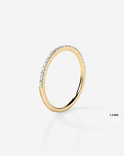 TCW Round Half Eternity Lab Grown Diamond Wedding Band