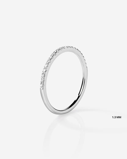 TCW Round Half Eternity Lab Grown Diamond Wedding Band