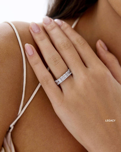 TCW Round Half Eternity Lab Grown Diamond Wedding Band