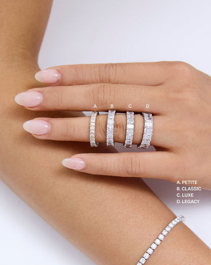 TCW Round Half Eternity Lab Grown Diamond Wedding Band