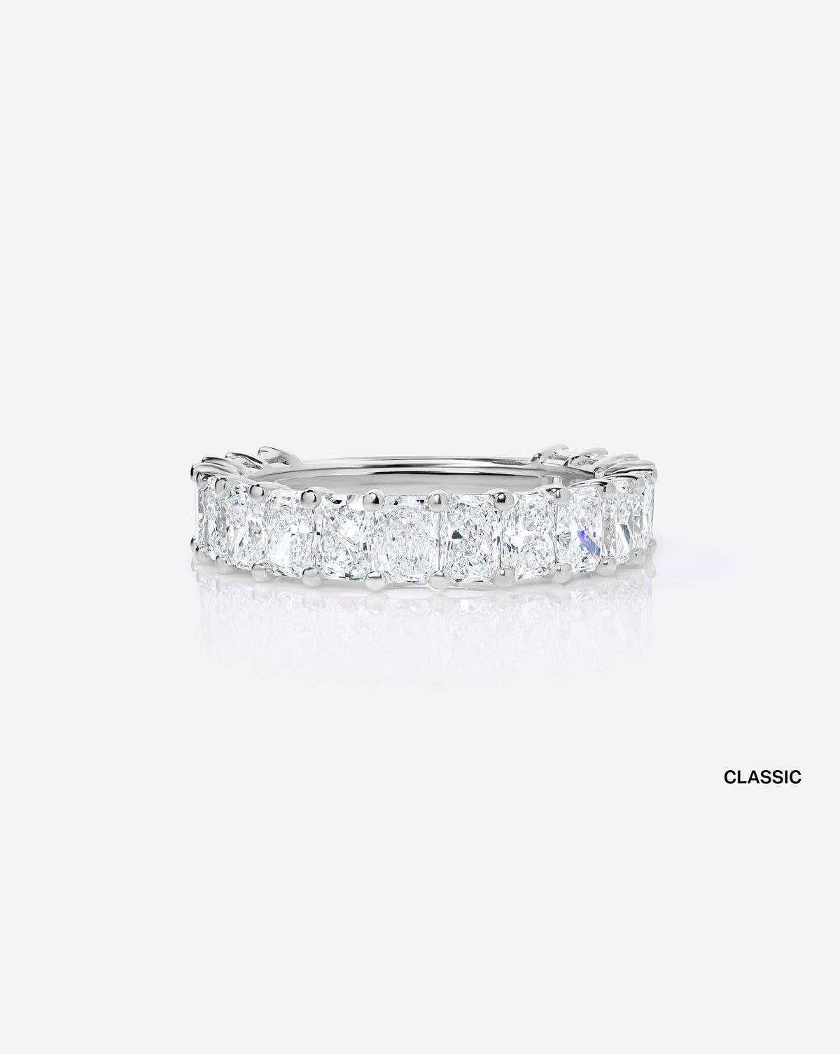 TCW Round Half Eternity Lab Grown Diamond Wedding Band
