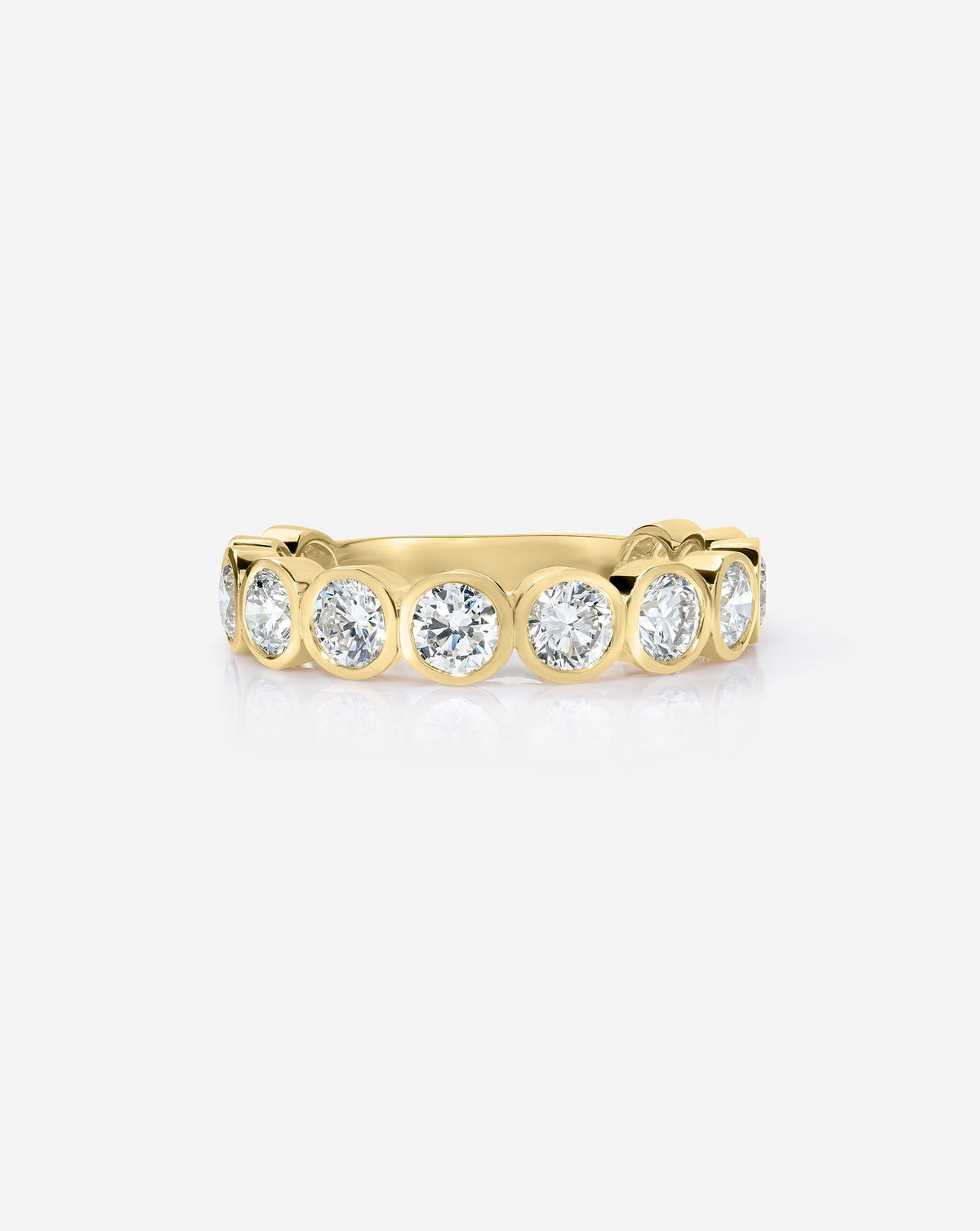 TCW Round Half Eternity Lab Grown Diamond Wedding Band
