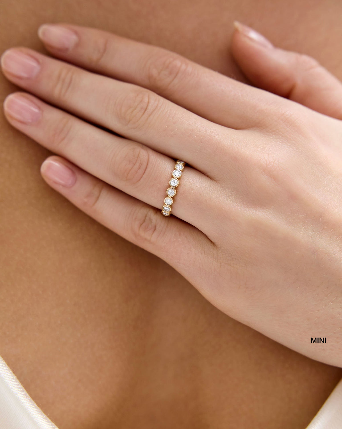 TCW Round Half Eternity Lab Grown Diamond Wedding Band