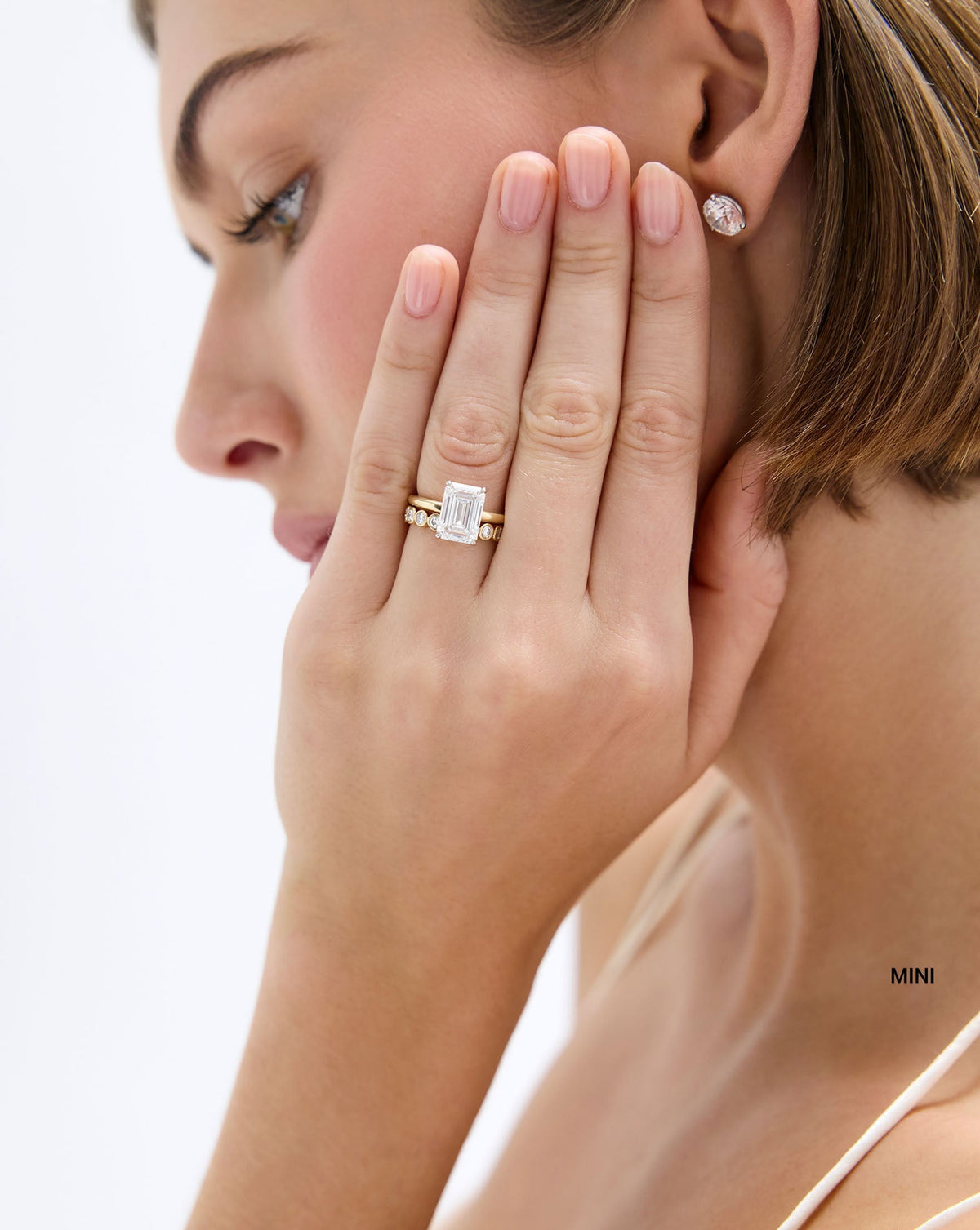 TCW Round Half Eternity Lab Grown Diamond Wedding Band