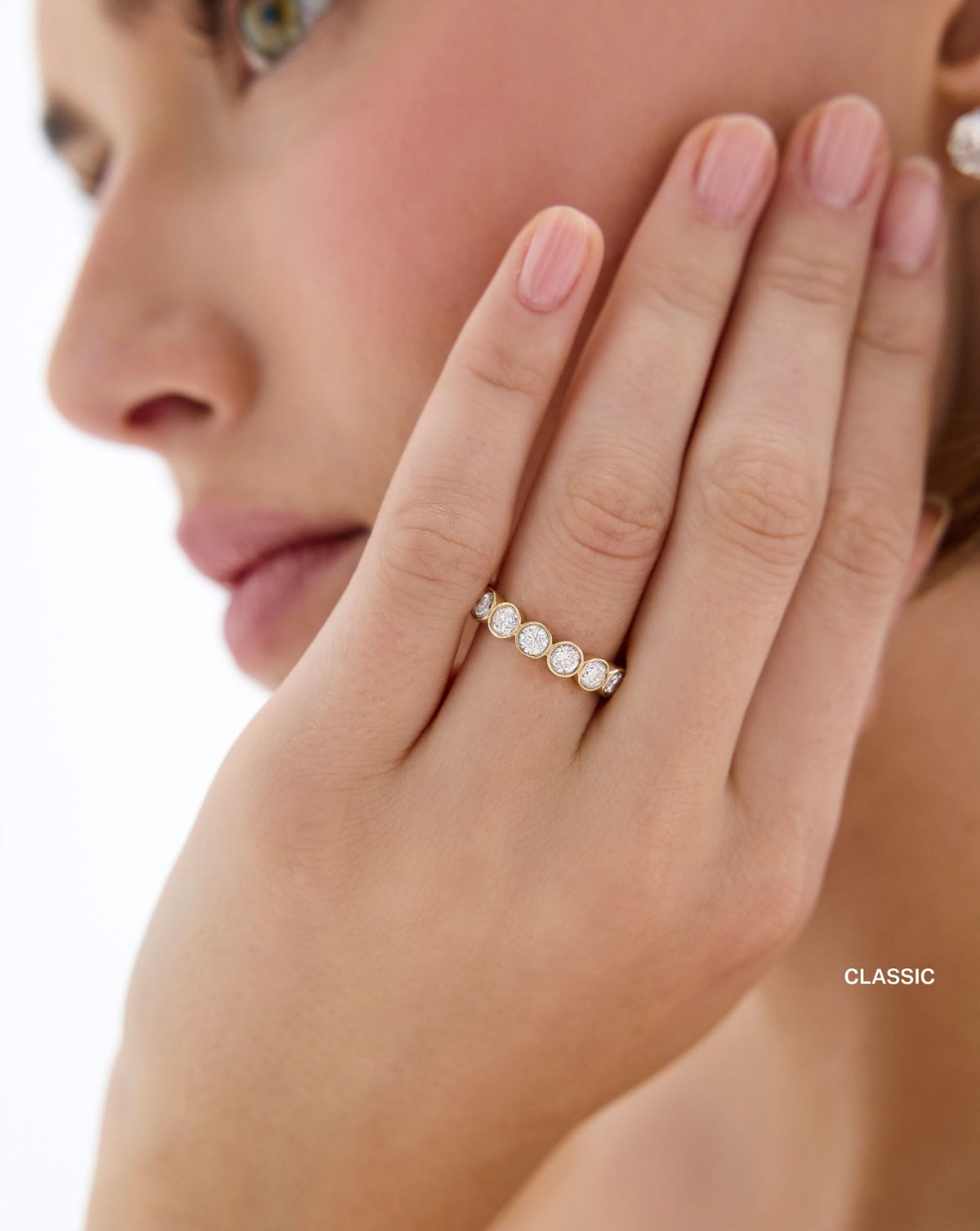 TCW Round Half Eternity Lab Grown Diamond Wedding Band