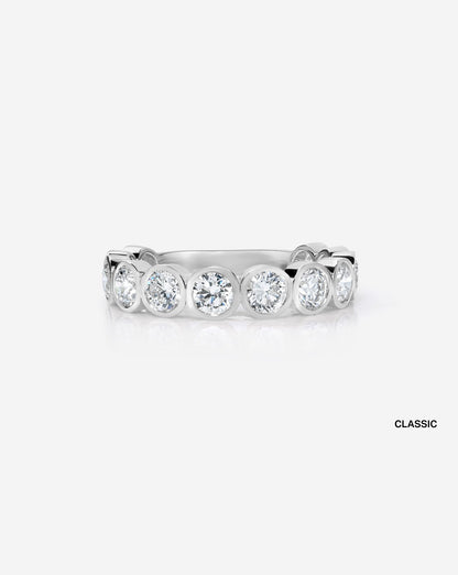 TCW Round Half Eternity Lab Grown Diamond Wedding Band