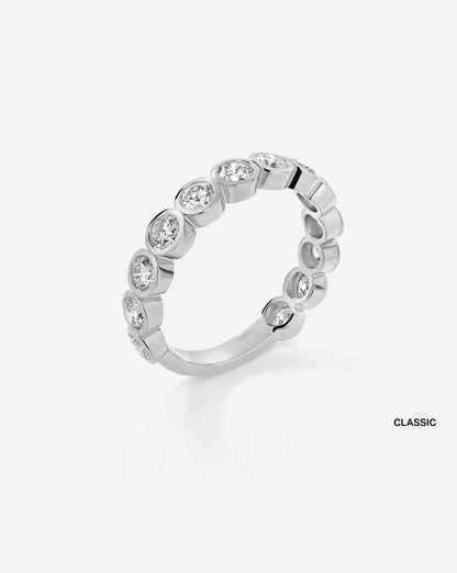 TCW Round Half Eternity Lab Grown Diamond Wedding Band