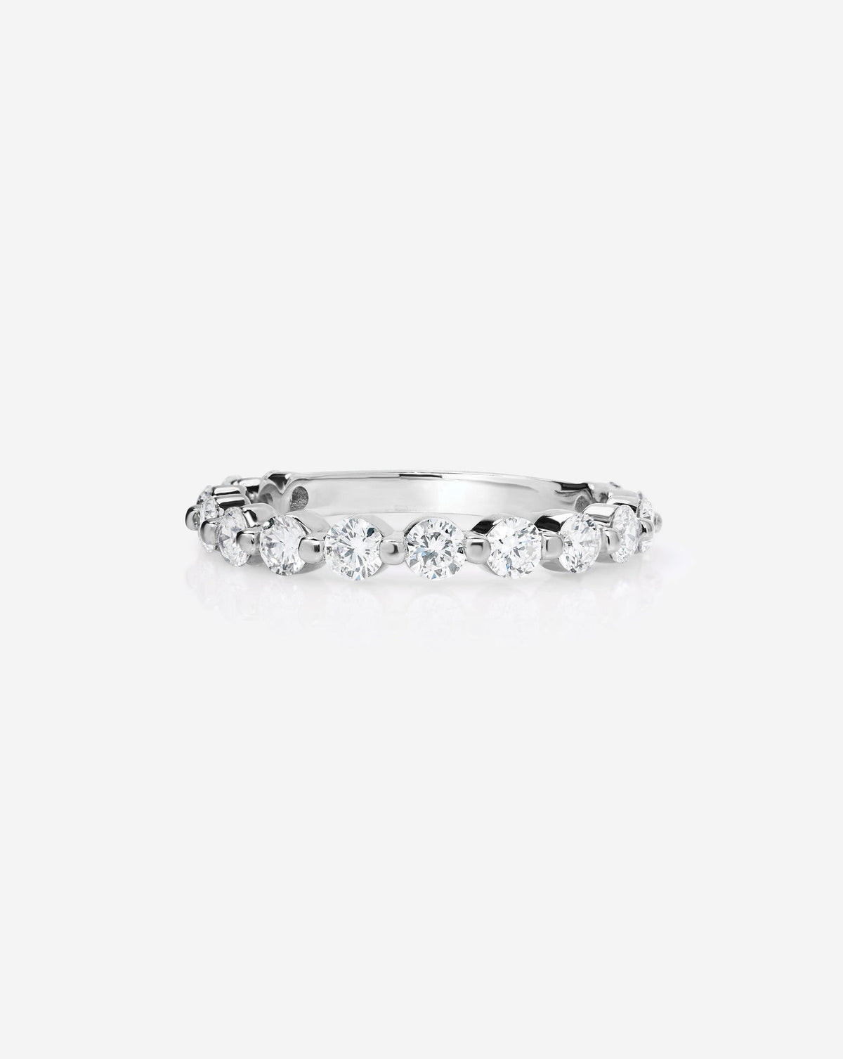 TCW Round Half Eternity Lab Grown Diamond Wedding Band