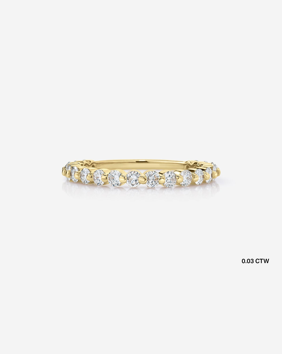 TCW Round Half Eternity Lab Grown Diamond Wedding Band
