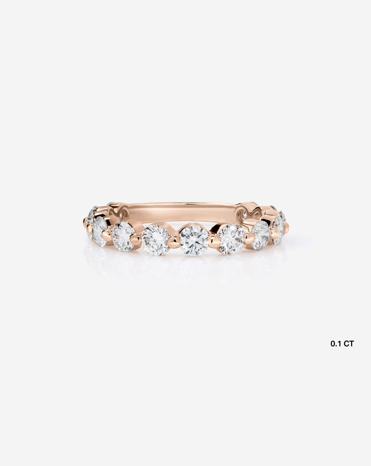 TCW Round Half Eternity Lab Grown Diamond Wedding Band