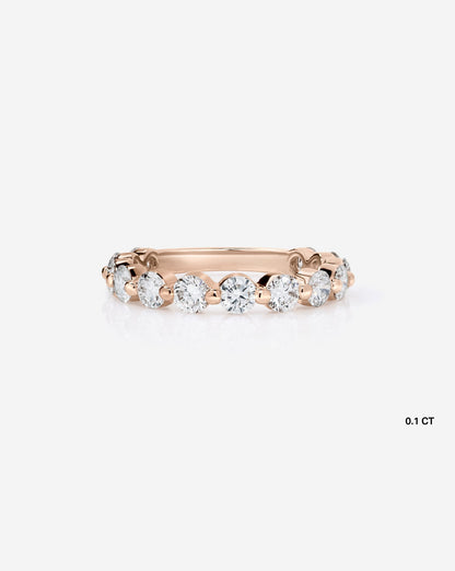 TCW Round Half Eternity Lab Grown Diamond Wedding Band