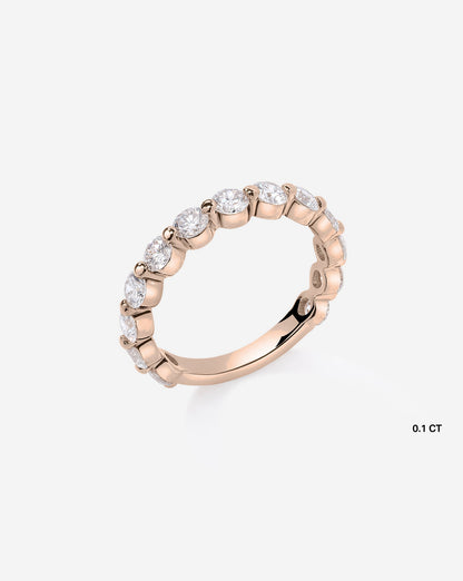 TCW Round Half Eternity Lab Grown Diamond Wedding Band