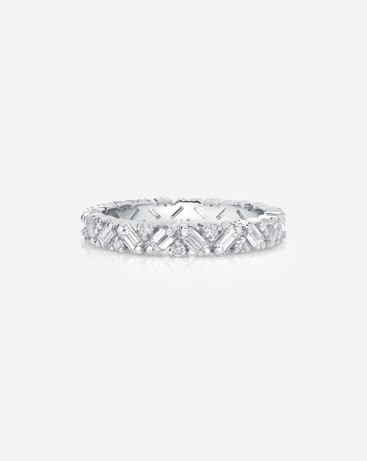 TCW Round Half Eternity Lab Grown Diamond Wedding Band