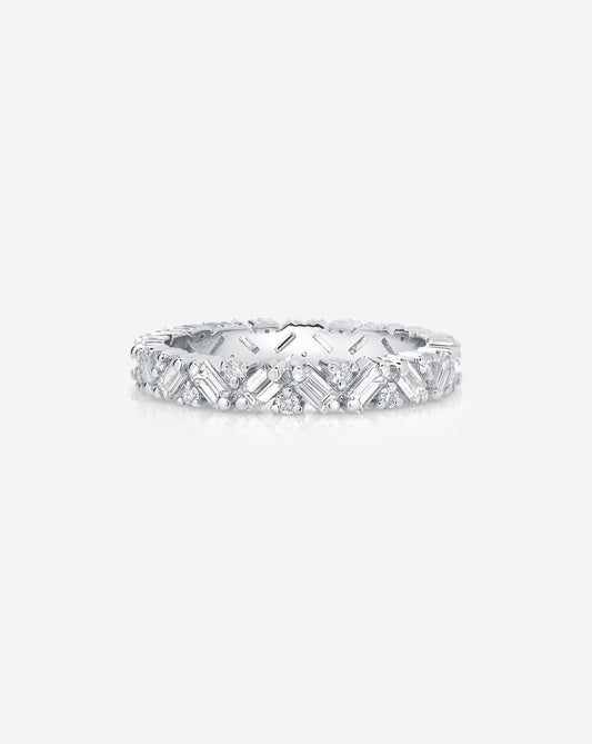 TCW Round Half Eternity Lab Grown Diamond Wedding Band