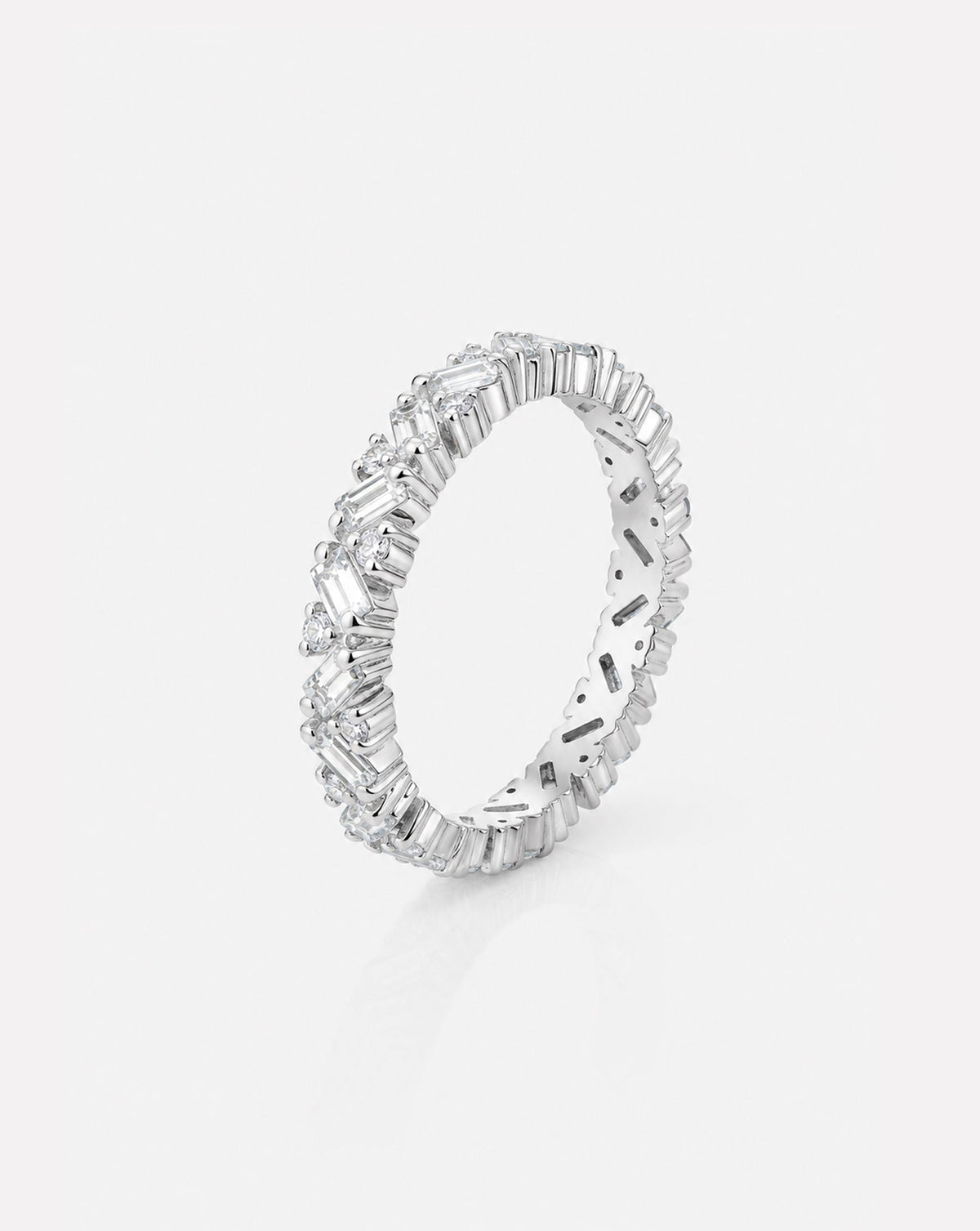 TCW Round Half Eternity Lab Grown Diamond Wedding Band
