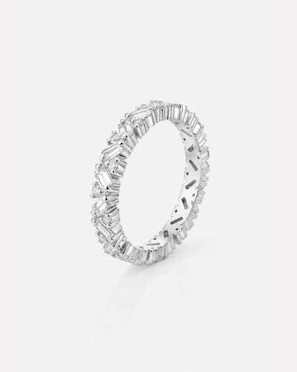 TCW Round Half Eternity Lab Grown Diamond Wedding Band