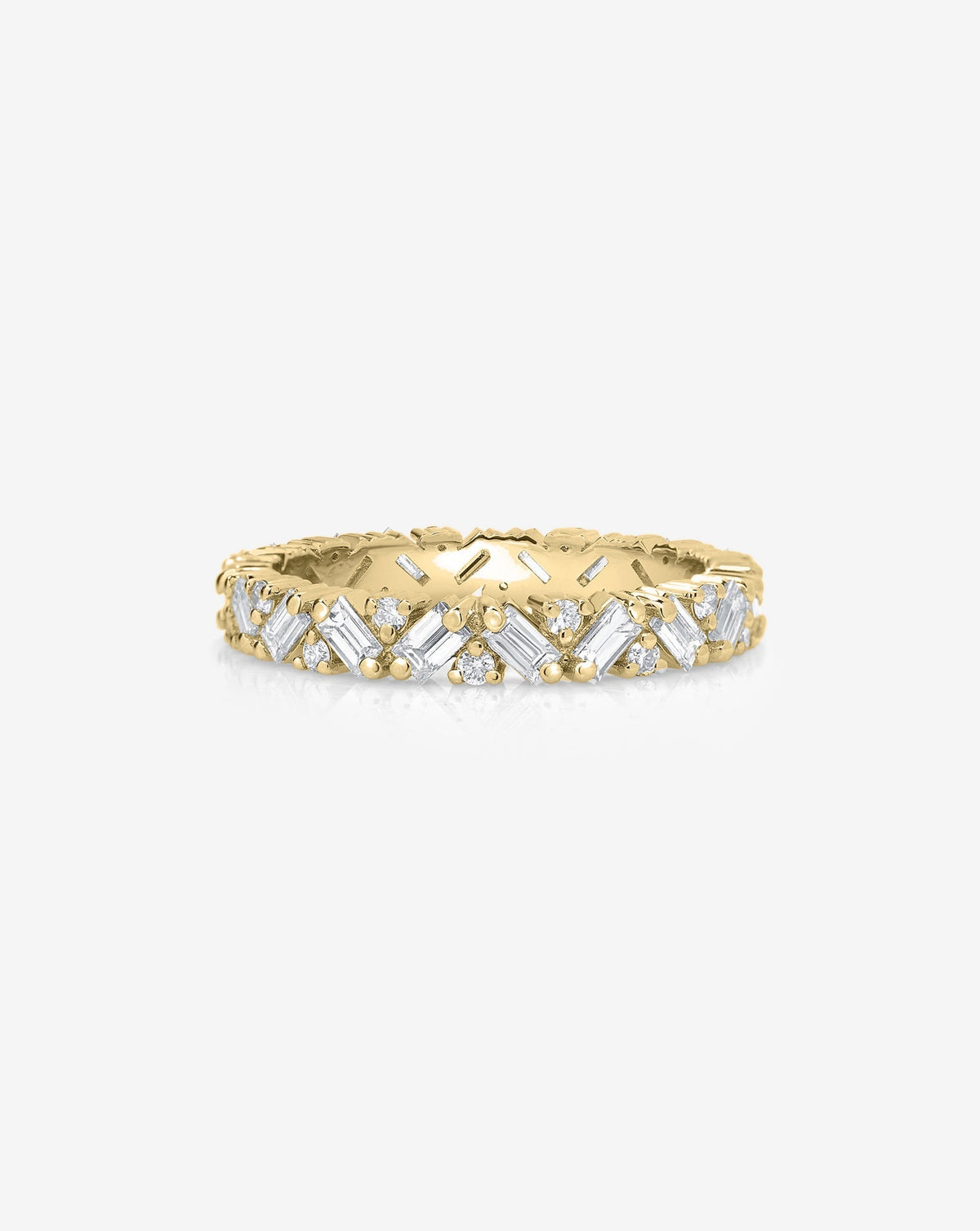 TCW Round Half Eternity Lab Grown Diamond Wedding Band