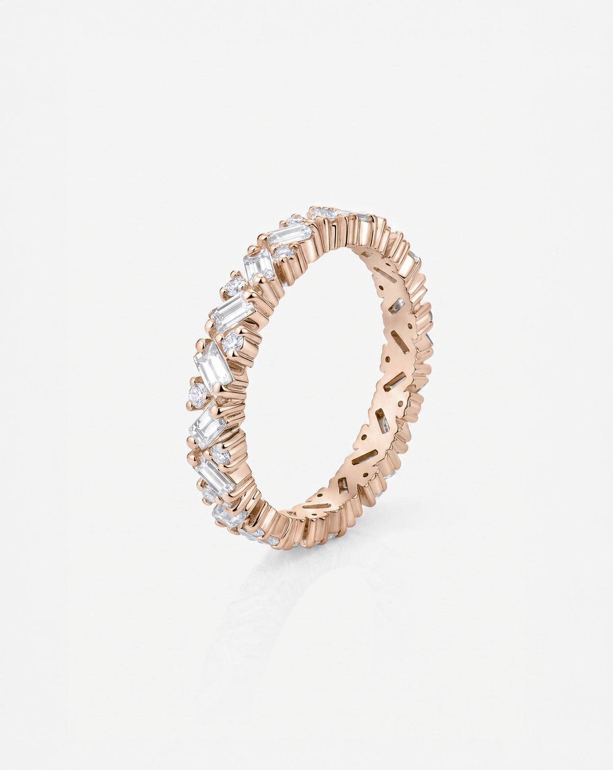 TCW Round Half Eternity Lab Grown Diamond Wedding Band