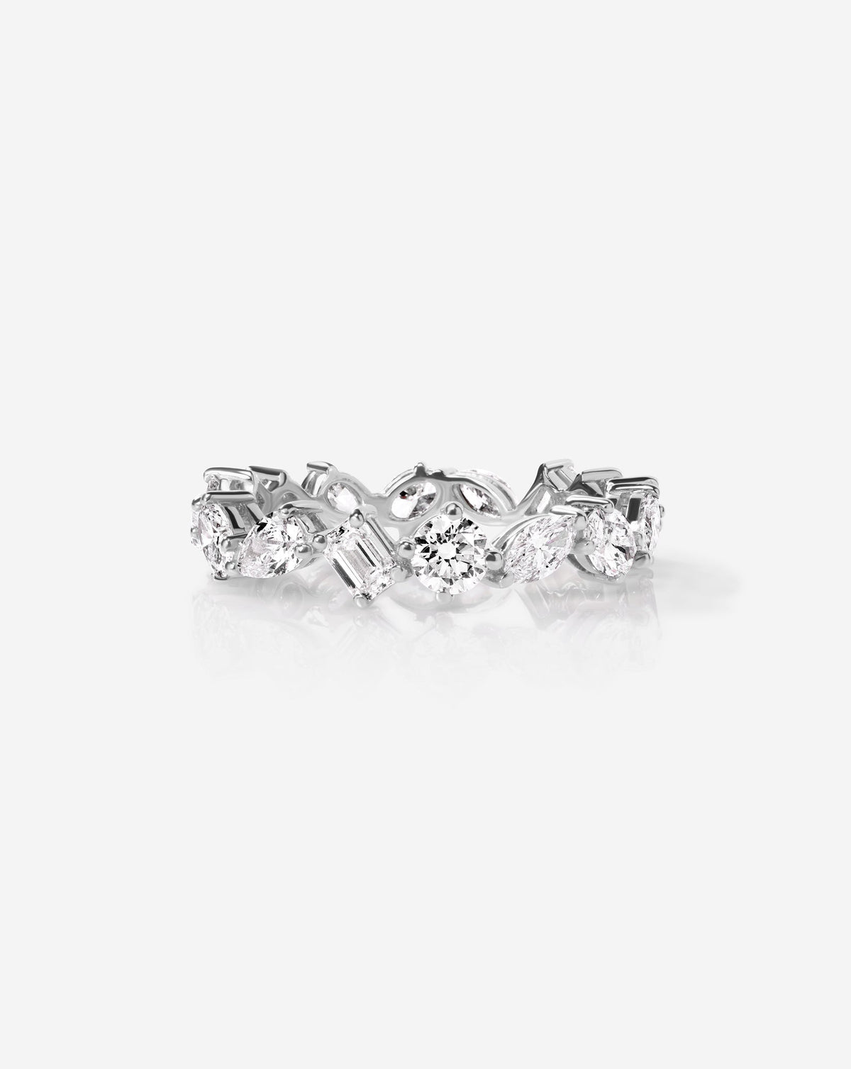 TCW Round Half Eternity Lab Grown Diamond Wedding Band