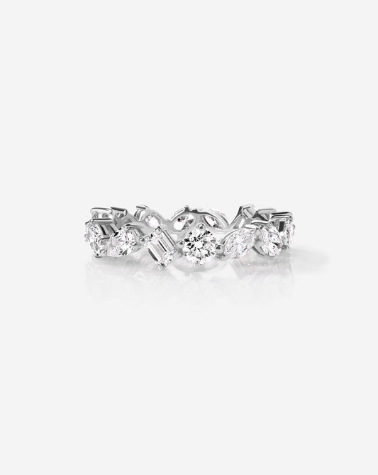 TCW Round Half Eternity Lab Grown Diamond Wedding Band