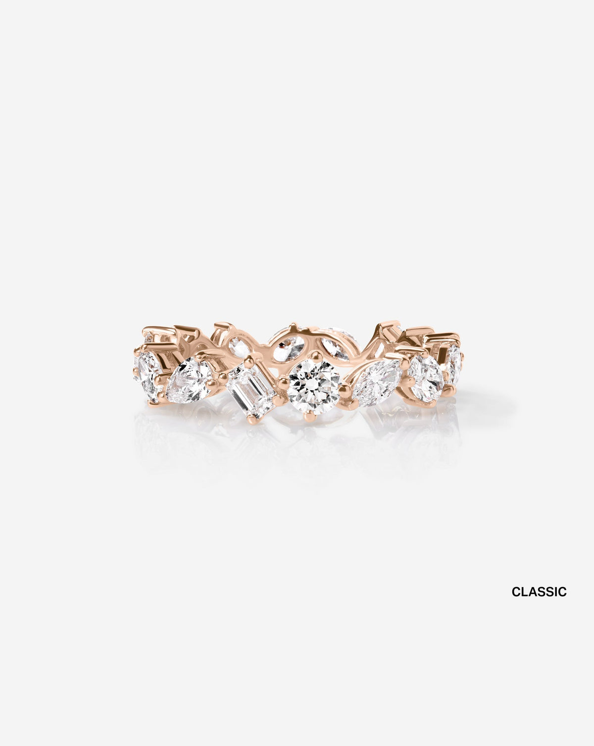 TCW Round Half Eternity Lab Grown Diamond Wedding Band