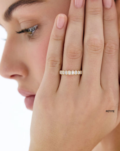 TCW Round Half Eternity Lab Grown Diamond Wedding Band
