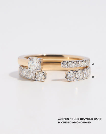 TCW Round Half Eternity Lab Grown Diamond Wedding Band