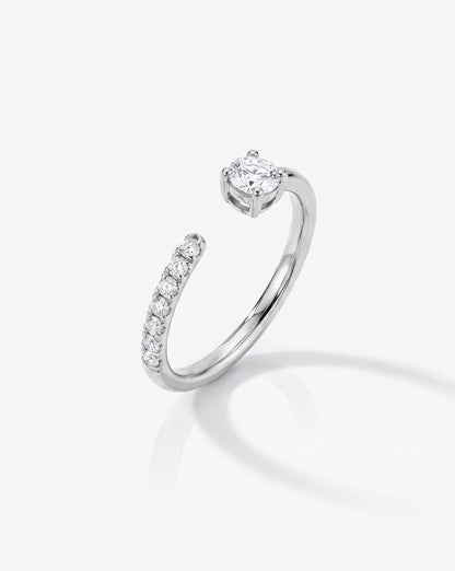 TCW Round Half Eternity Lab Grown Diamond Wedding Band