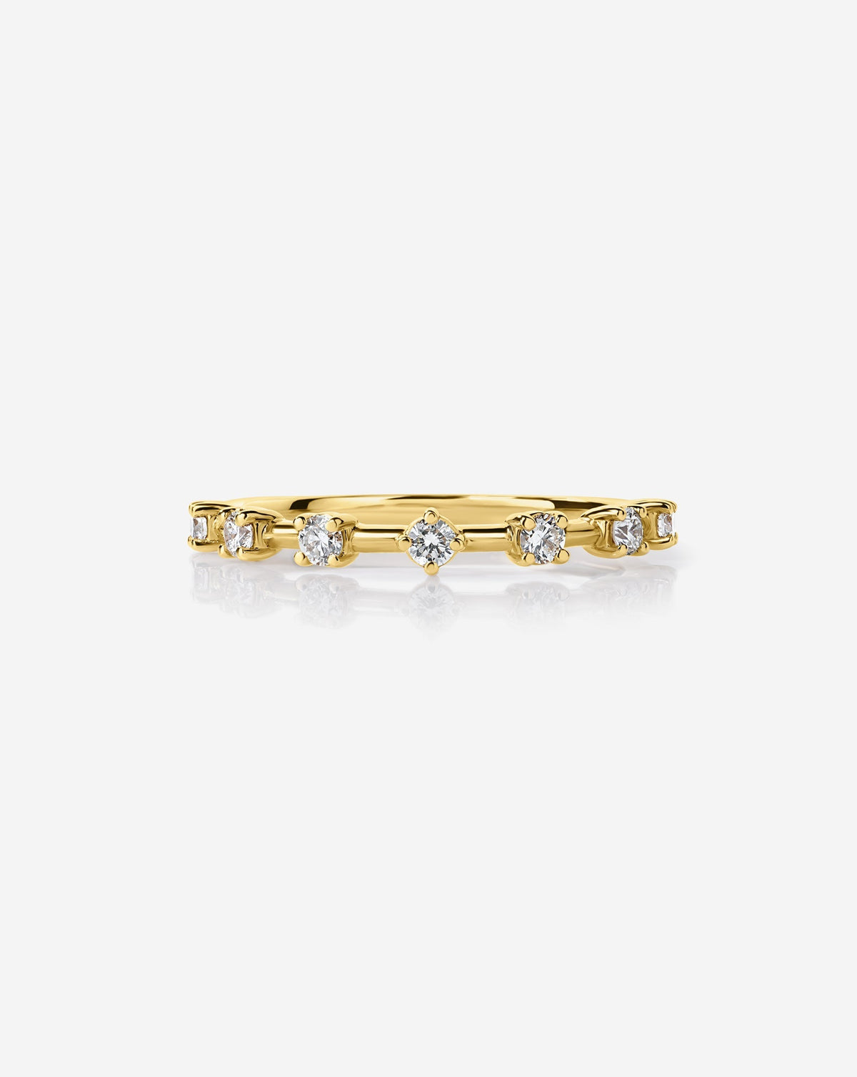 TCW Round Half Eternity Lab Grown Diamond Wedding Band