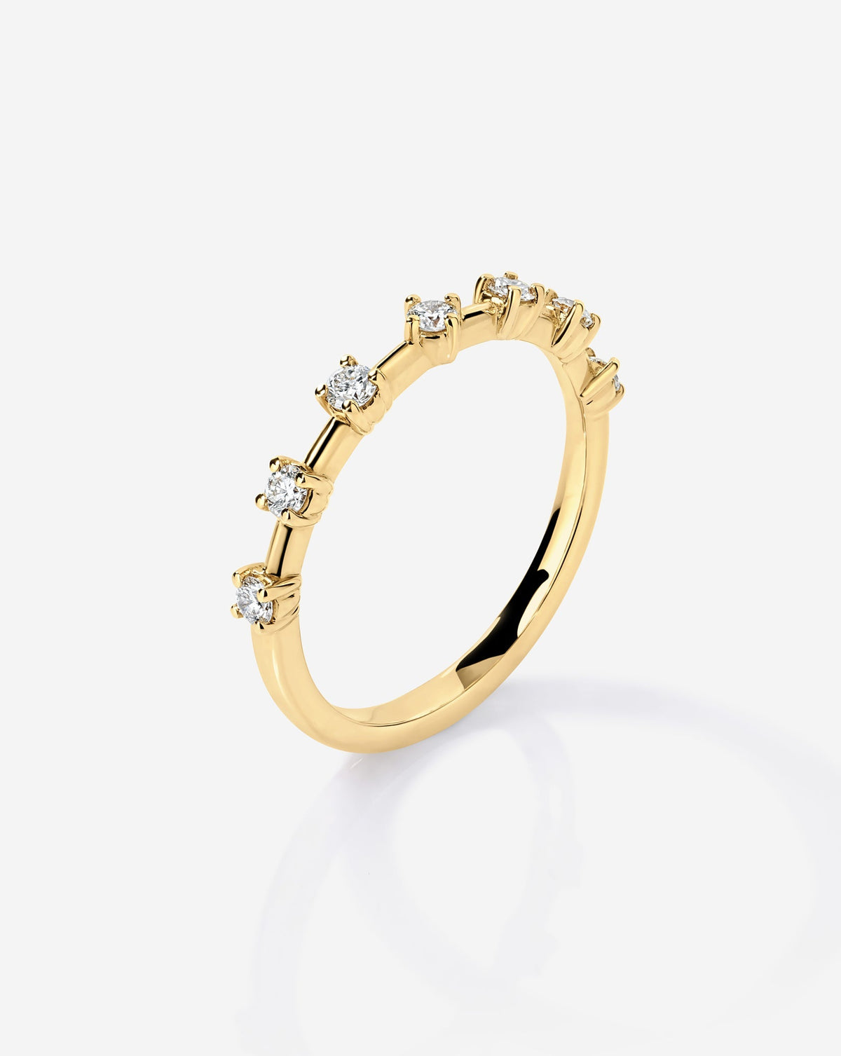 TCW Round Half Eternity Lab Grown Diamond Wedding Band
