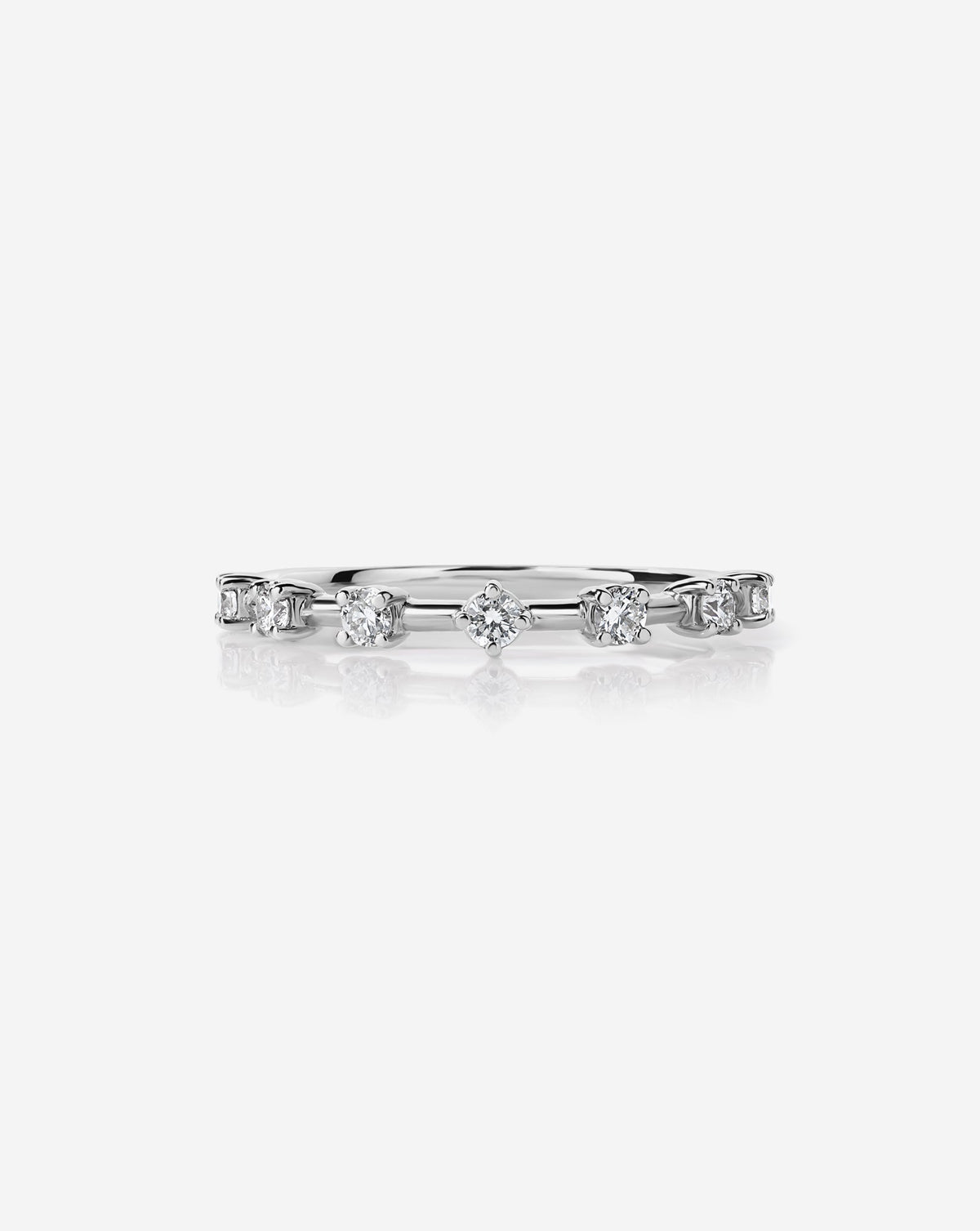 TCW Round Half Eternity Lab Grown Diamond Wedding Band