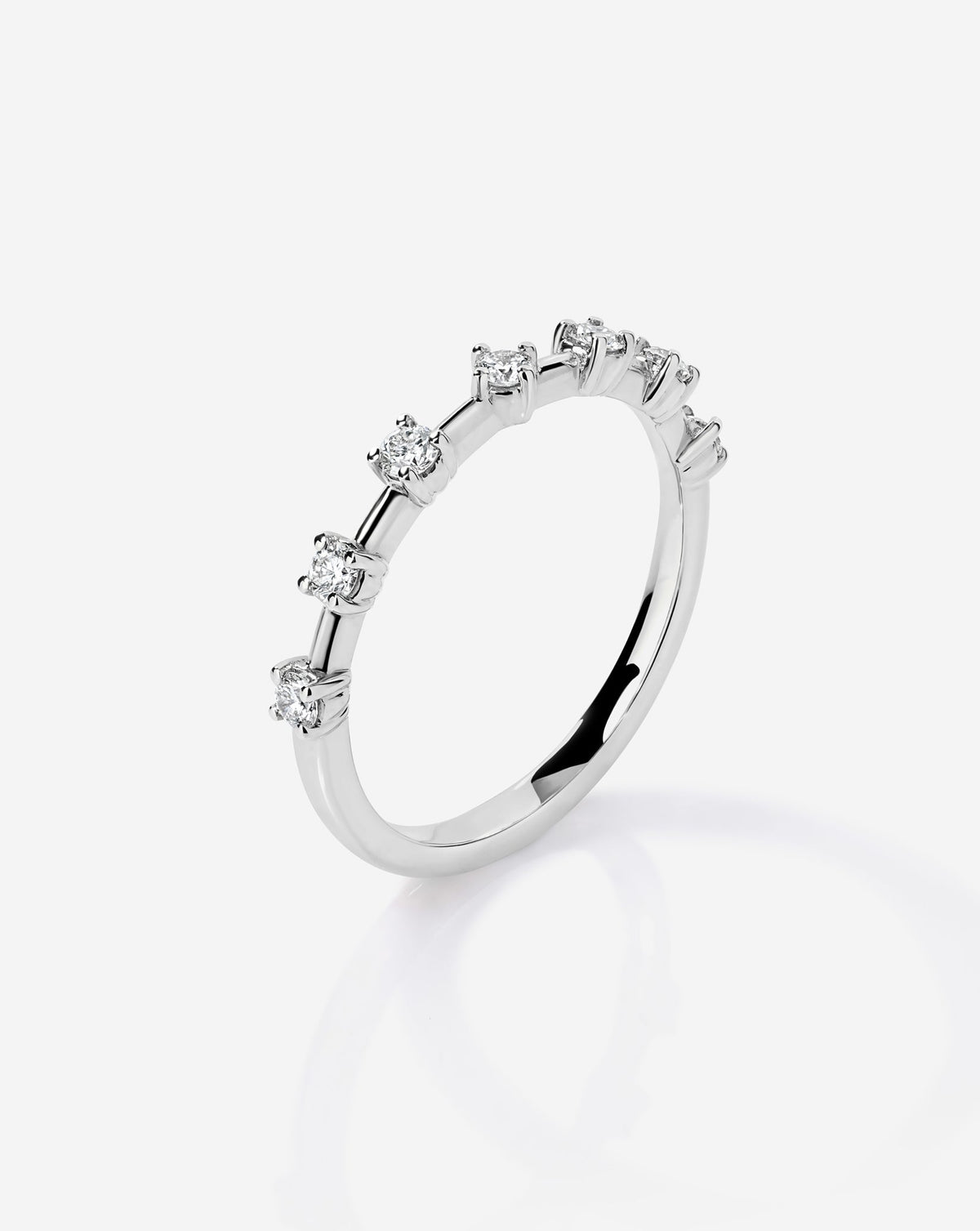 TCW Round Half Eternity Lab Grown Diamond Wedding Band