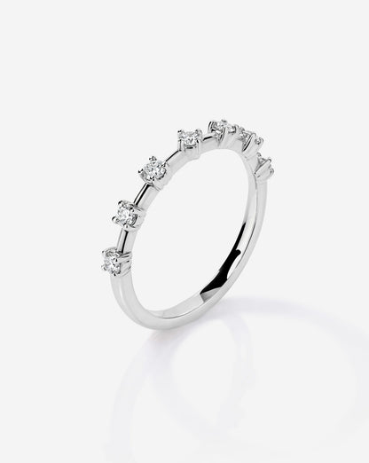 TCW Round Half Eternity Lab Grown Diamond Wedding Band