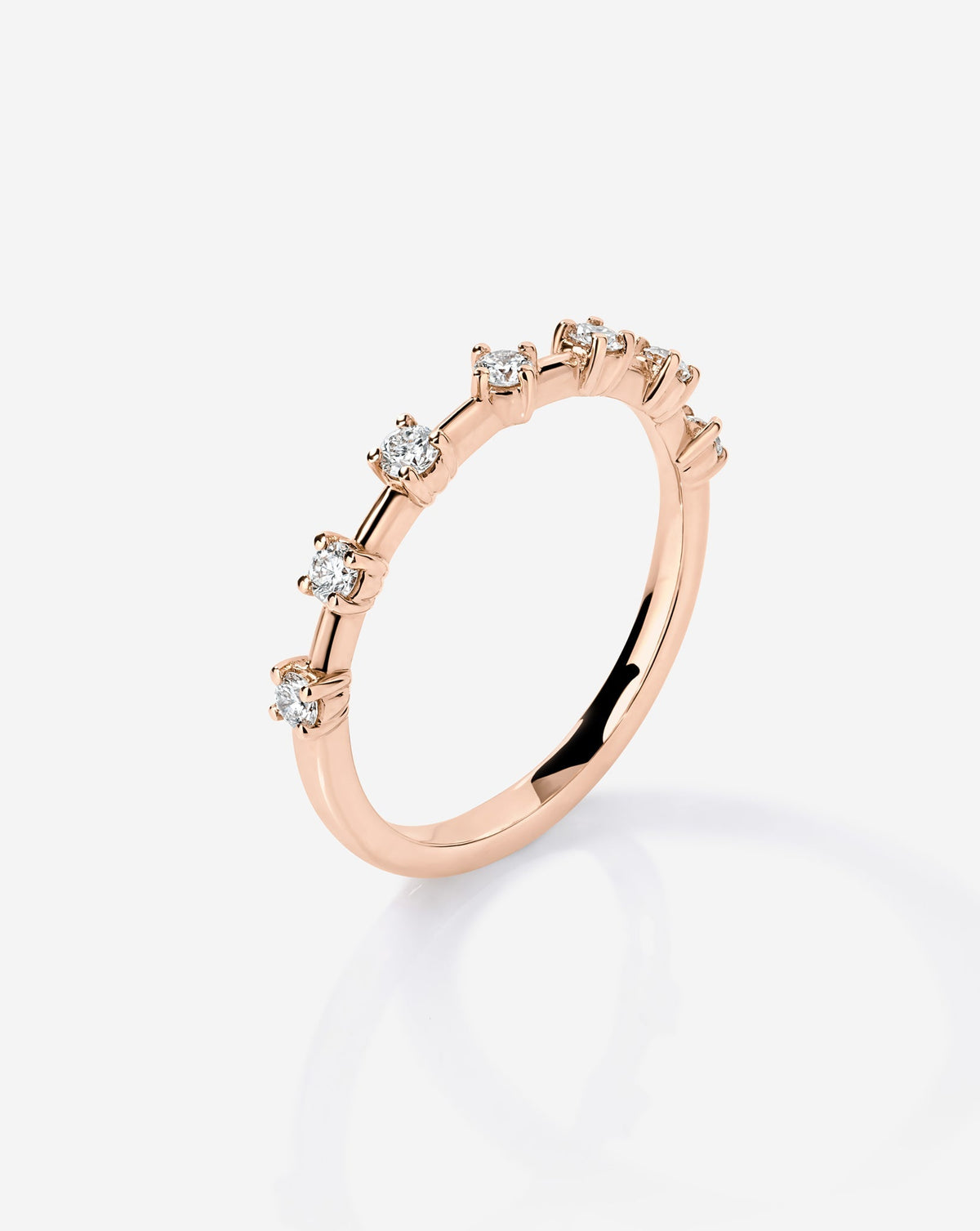 TCW Round Half Eternity Lab Grown Diamond Wedding Band
